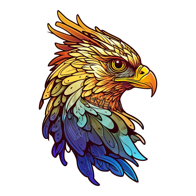 استیکر پارچه و لباس پاد آفرین مدل عقاب کد 40