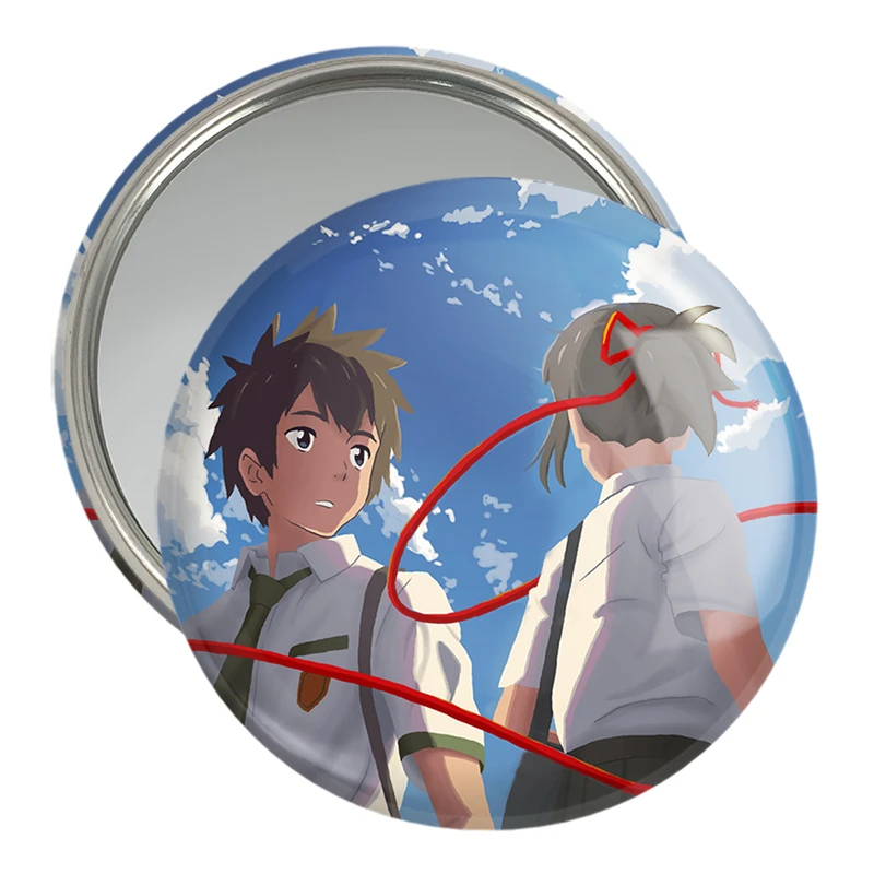 آینه جیبی خندالو مدل تاکی تاچیبانا و میتسویا میامیزو انیمه یورنیم Your Name  کد 16246