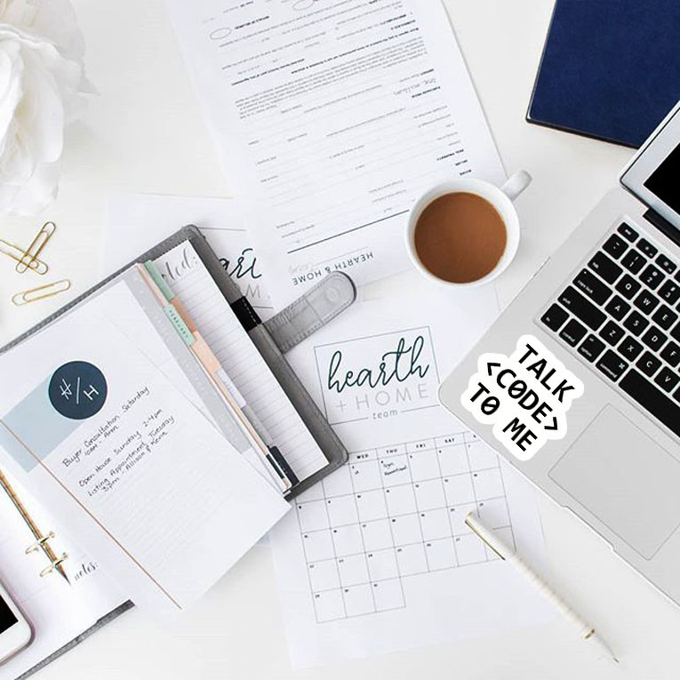 استیکر لپ تاپ طرح برنامه نویسی کد 006