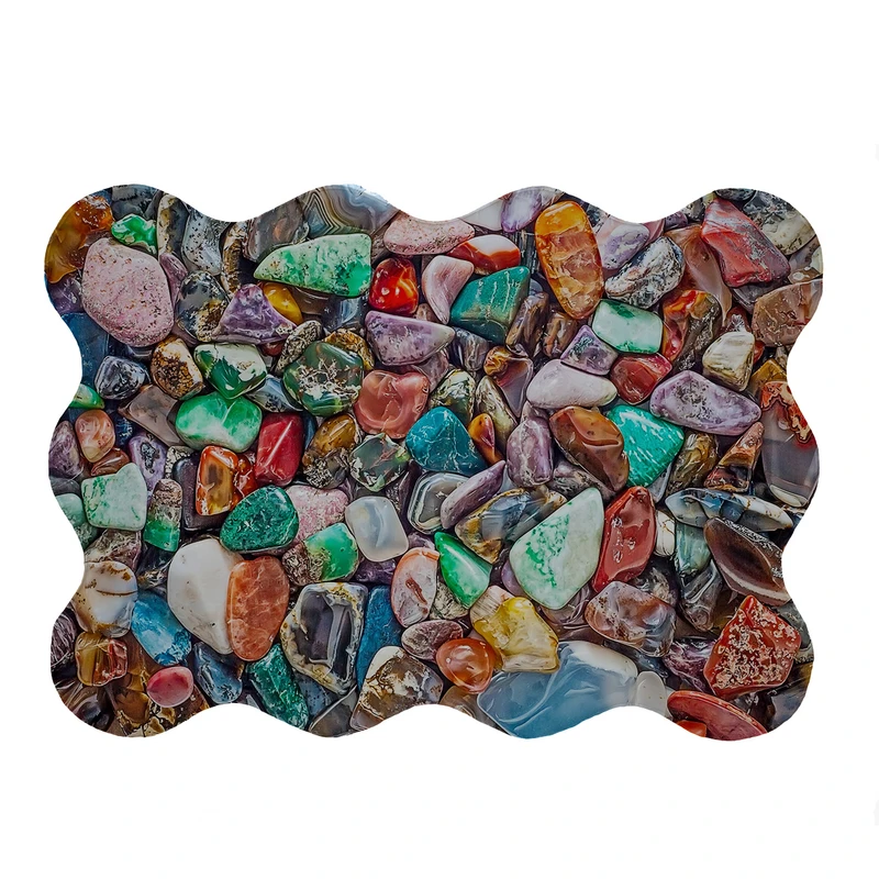 پادری مدل دالبر طرح سنگ رنگی کد 5243 سایز 80x110 سانتی متر 