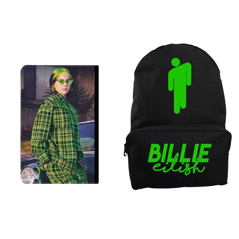 کوله پشتی مدل Bili Eilish کد K-40 به همراه کلاسور