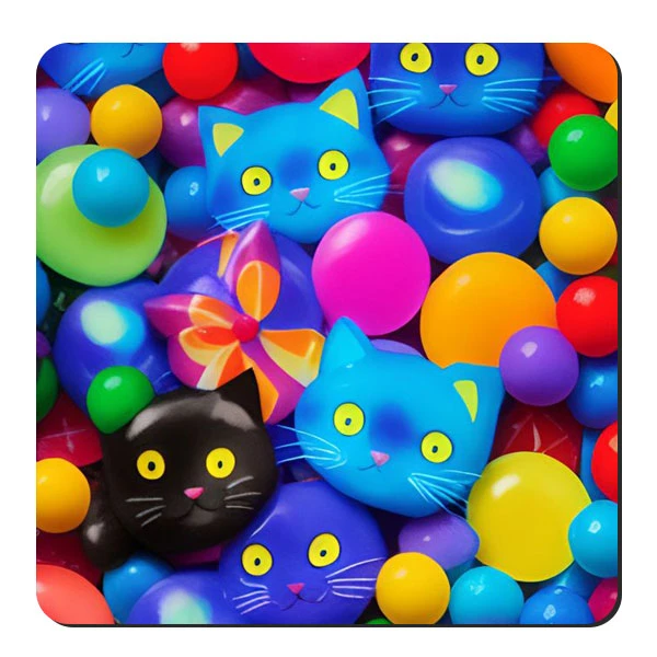  زیر لیوانی طرح گربه های فانتزی کد nzl336