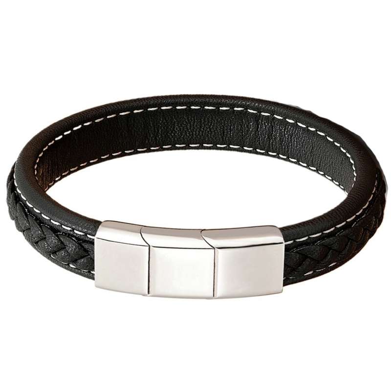 دستبند مردانه گالری گوهرسنگ مدل چرمی کد OT_146