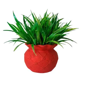 گلدان به همراه گل مصنوعی مدل لوتوس کد 817