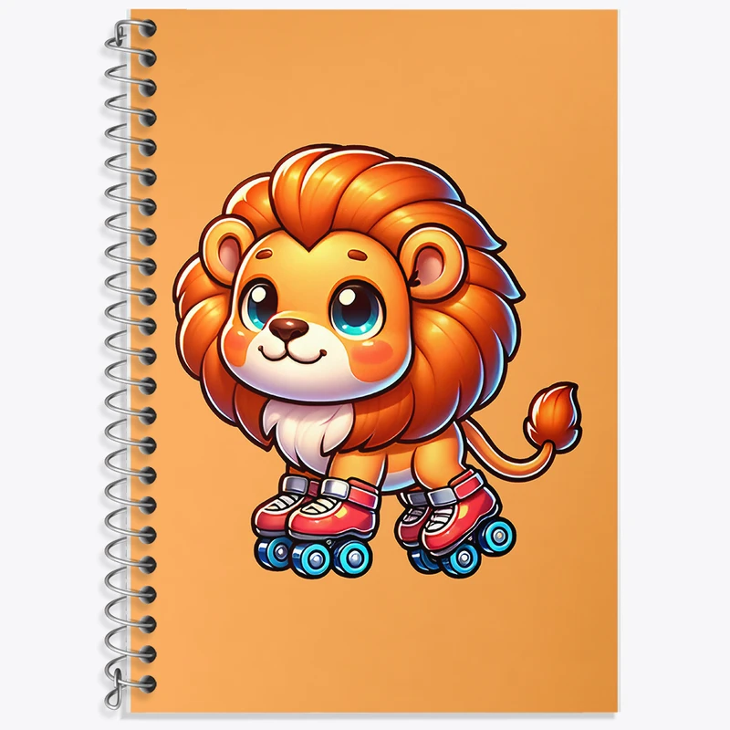 دفتر لغت 50 برگ خندالو طرح شیر اسکیت سوار کد F7744