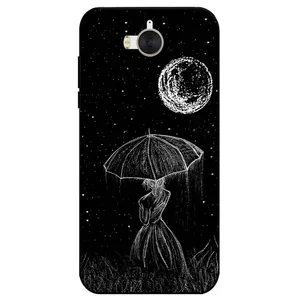 Megafone Girl and Moon 1369 Cover For Huawei Y6 2017