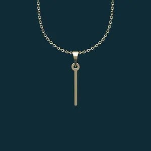 گردنبند طلا 18 عیار زنانه مدوپد مدل مستطیل کد BB2-1-1271