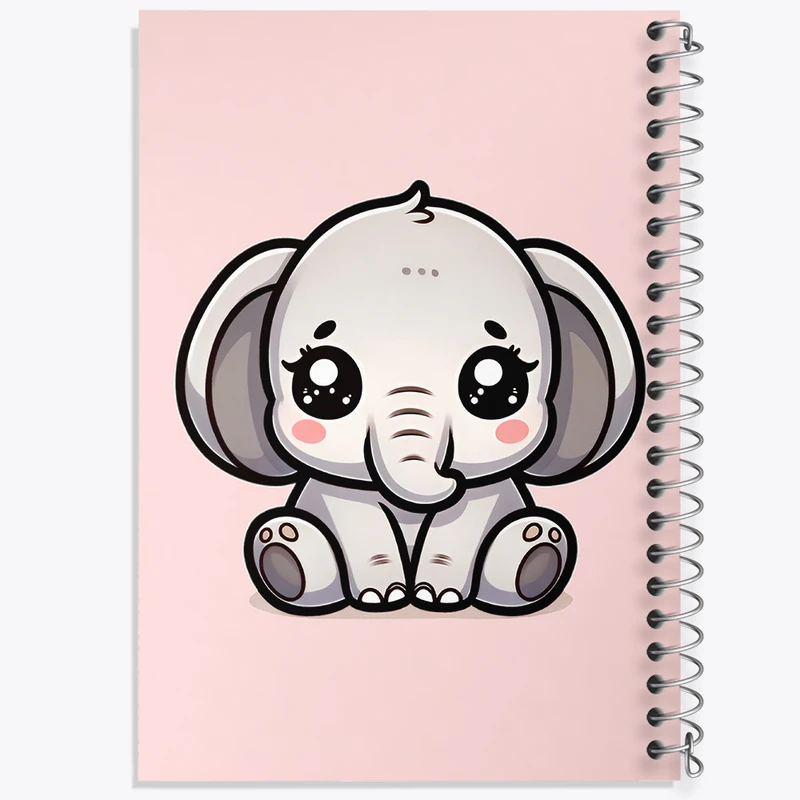 دفتر ژورنال نویسی 50 برگ خندالو مدل نقطه ای طرح فیل کیوت کد N3344