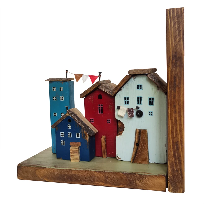 نگهدارنده کتاب مدل چوبی دهکده رویایی کد 44341