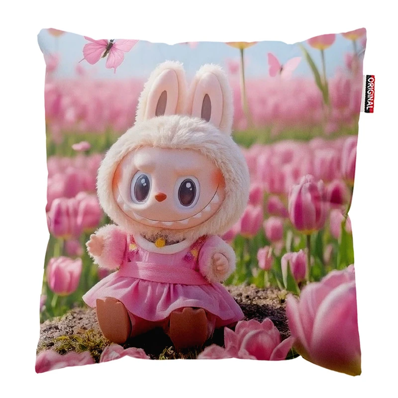 کوسن پاد آفرین طرح لبوبو سایز 30*30 سانتی متر کد 187