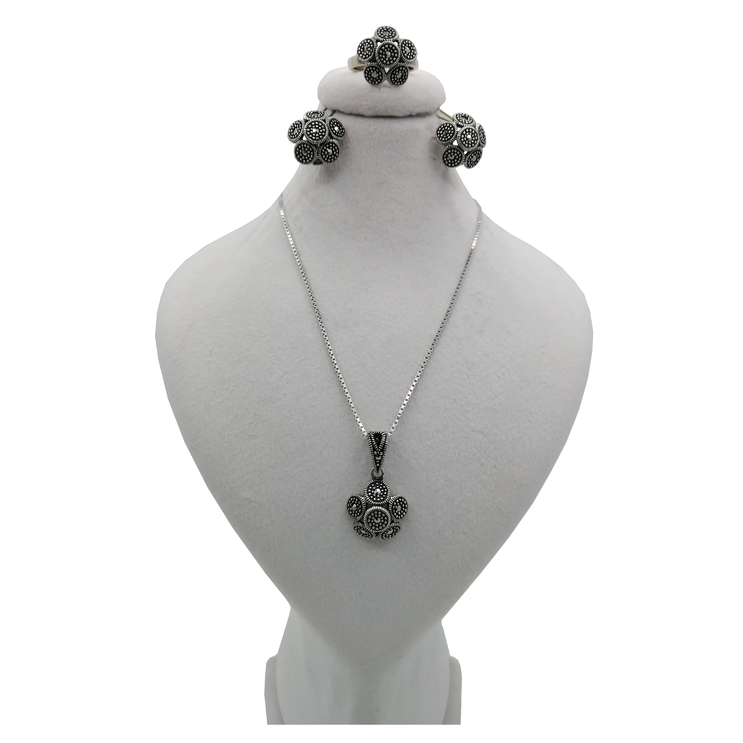 نیم ست نقره زنانه کد 0132