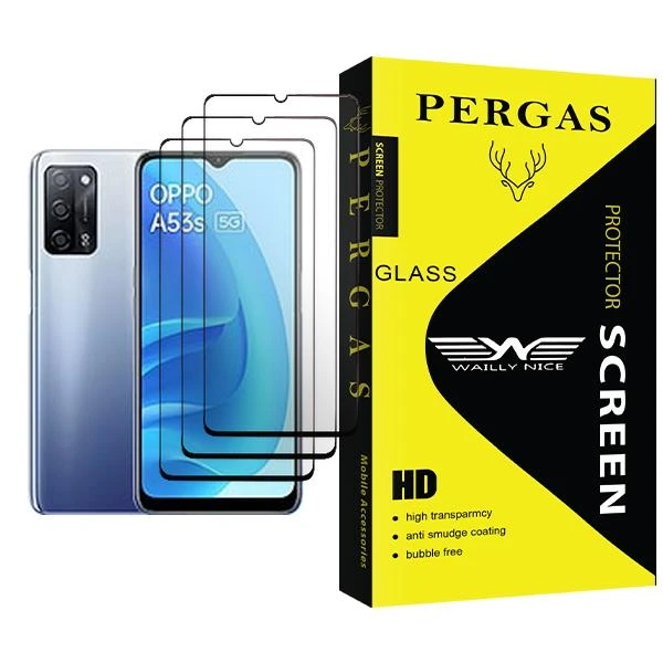 محافظ صفحه نمایش وایلی نایس مدل Pergas Glass MIX003 مناسب برای گوشی موبایل اوپو A53s 5G بسته سه عددی