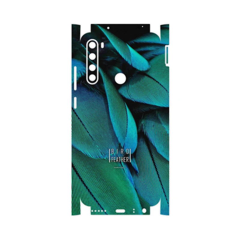 برچسب پوششی ماهوت مدل Green Feather-FullSkin مناسب برای گوشی موبایل شیائومی Redmi Note 8 2021