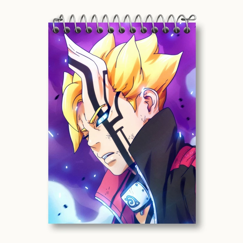 دفتر یادداشت 50 برگ خندالو مدل بوروتو اوزوماکی انیمه بوروتو Boruto کد 15749