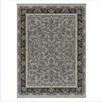 فرش ماشینی 1200 شانه زمینه فیلی حاشیه دودی مدل افشان وینتیج اکریلیک