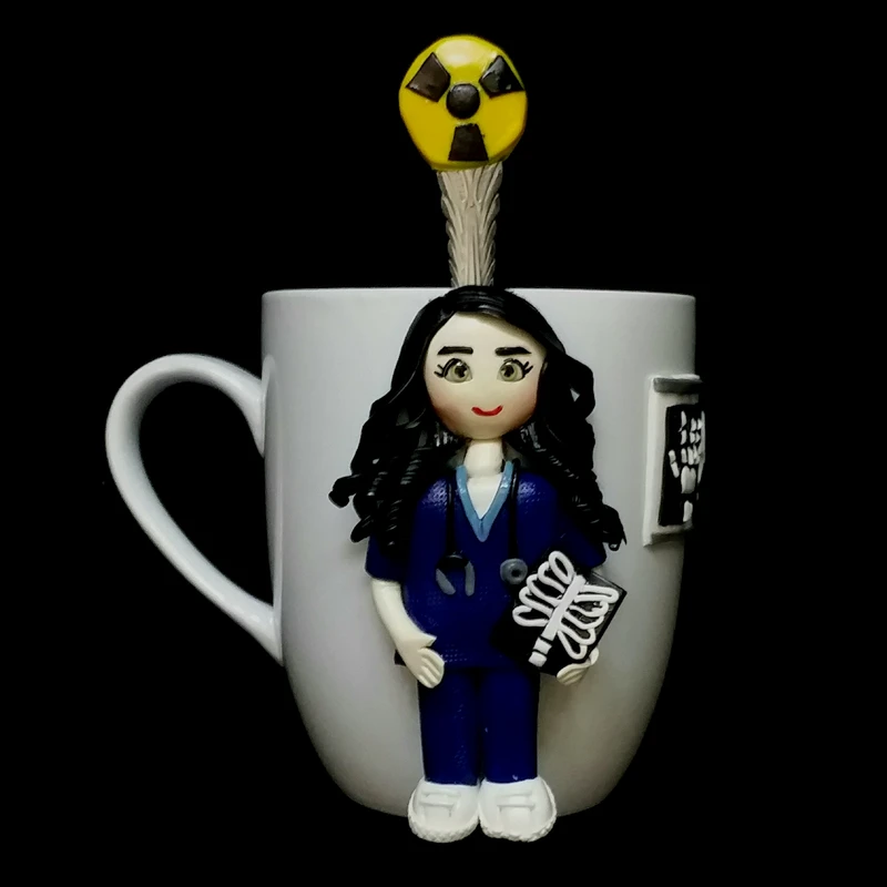 ماگ سرامیکی مدل پزشک رادیولوژی کد L708 به همراه قاشق