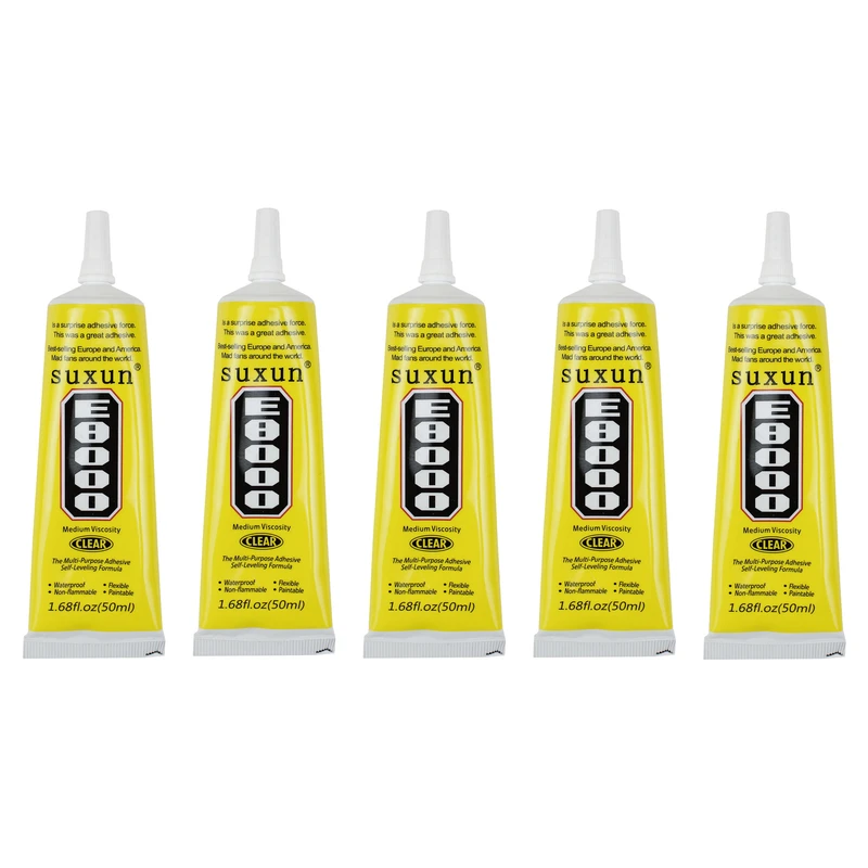 چسب تعمیراتی سوگون مدل E-8000 حجم 50 میلی لیتر مجموعه 5 عددی