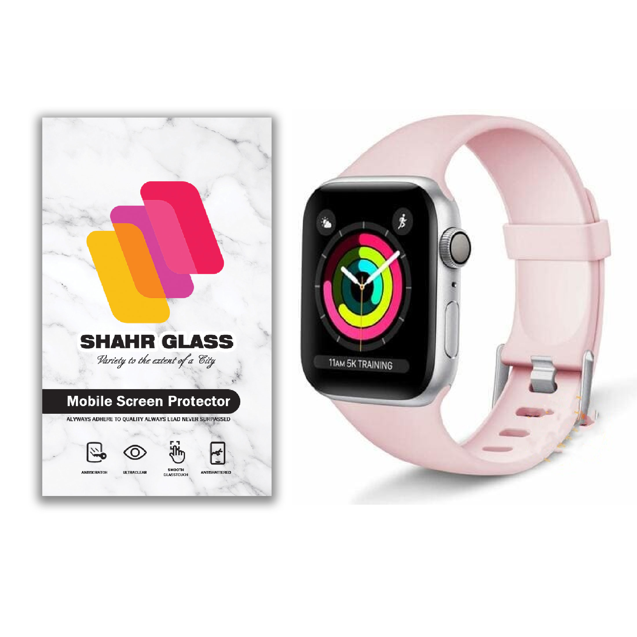 بند شهر گلس مدل SGW مناسب برای اپل واچ 41 میلی متری