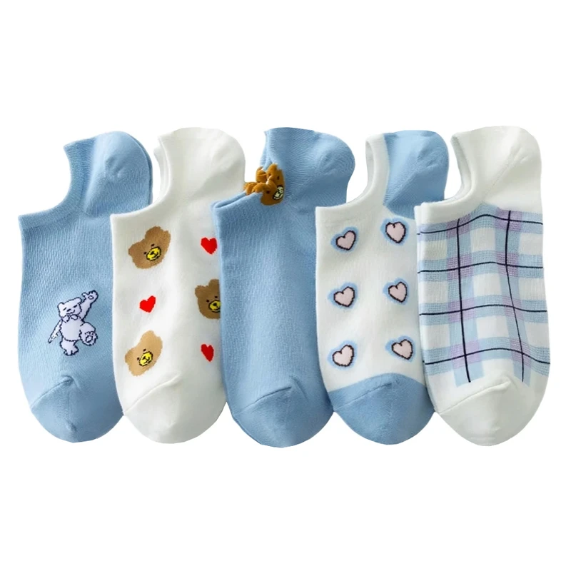 جوراب زنانه مدل BGKMVHEARTBEER بسته 5 عددی