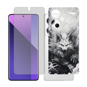 Glass Together model matte Screen Protector Suitable for Xiaomi Redmi Note 13 Pro Plus Mobile Phone with Back cover sticker