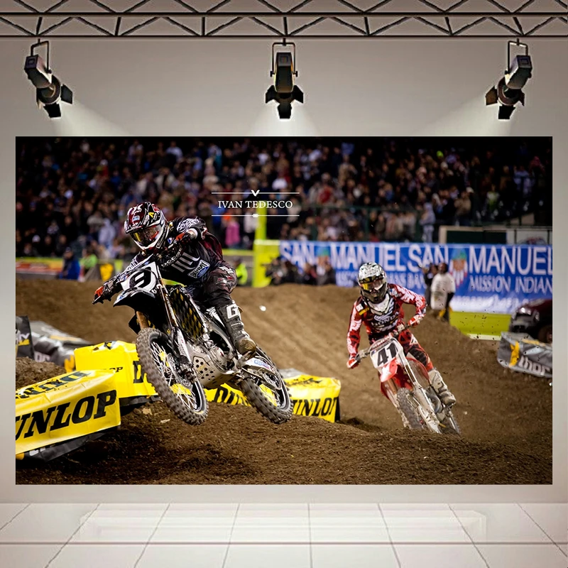 پوستر پارچه ای طرح مسابقات موتور کراس مدل Ivan Tedesco کد AR19760
