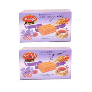 بیسکوییت زعفرانی فرخنده - 900 گرم مجموعه 2 عددی