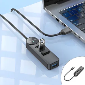 هاب 4 پورت USB-A بروفون مدل DH5 4IN1 طول 0.2 متر