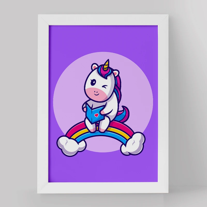 تابلو کودک خندالو مدل اسب تک شاخ یونیکورن کد 3827