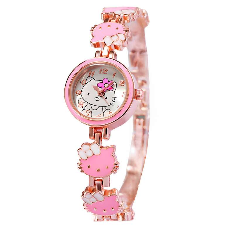 ساعت مچی عقربه ای دخترانه مدل گلدار عروسکی ساعت مچی عقربه ای دخترانه مدل گلدار عروسکی