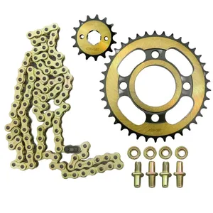 ست دنده زنجیر موتورسیکلت زیزو مدل 102-GLD مناسب برای هوندا CDI مجموعه 11 عددی