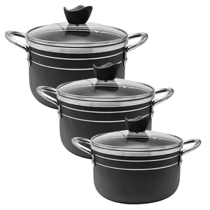 سرویس قابلمه گرانیتی ۶ پارچه ظرف سازان اسدیان مدل سیلور