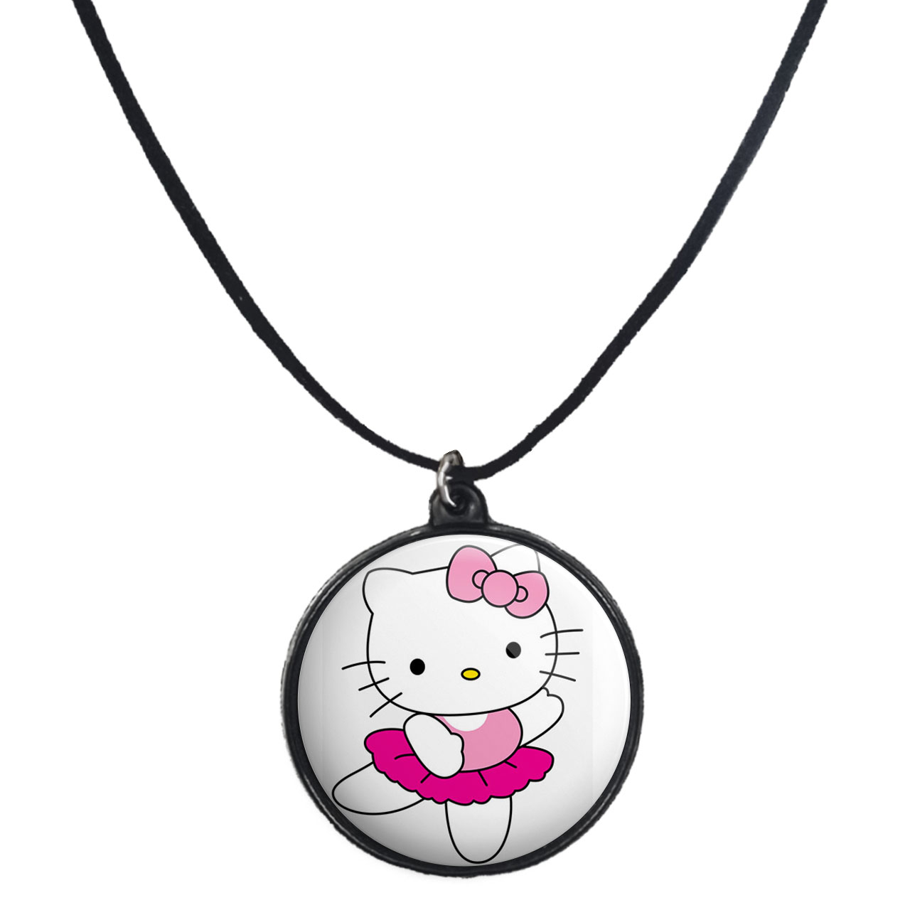 گردنبند پرمانه طرح کیتی کد pmb.22494 مدل دو طرفه