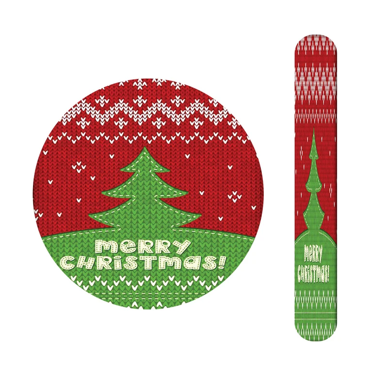 آینه آرایشی جیبی مدل کریسمس کد 387 به همراه سوهان ناخن 