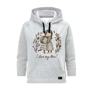 هودی زنانه مدل مادر کد J174 رنگ طوسی