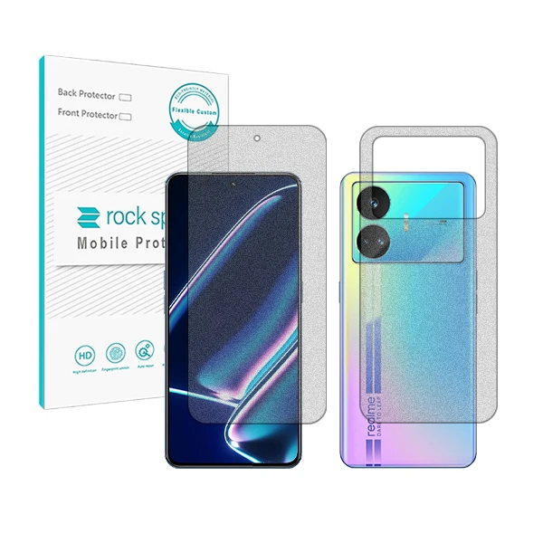 محافظ صفحه نمایش مات راک اسپیس مدل HyMTT مناسب برای گوشی موبایل ریلمی GT Neo5se به همراه محافظ پشت گوشی