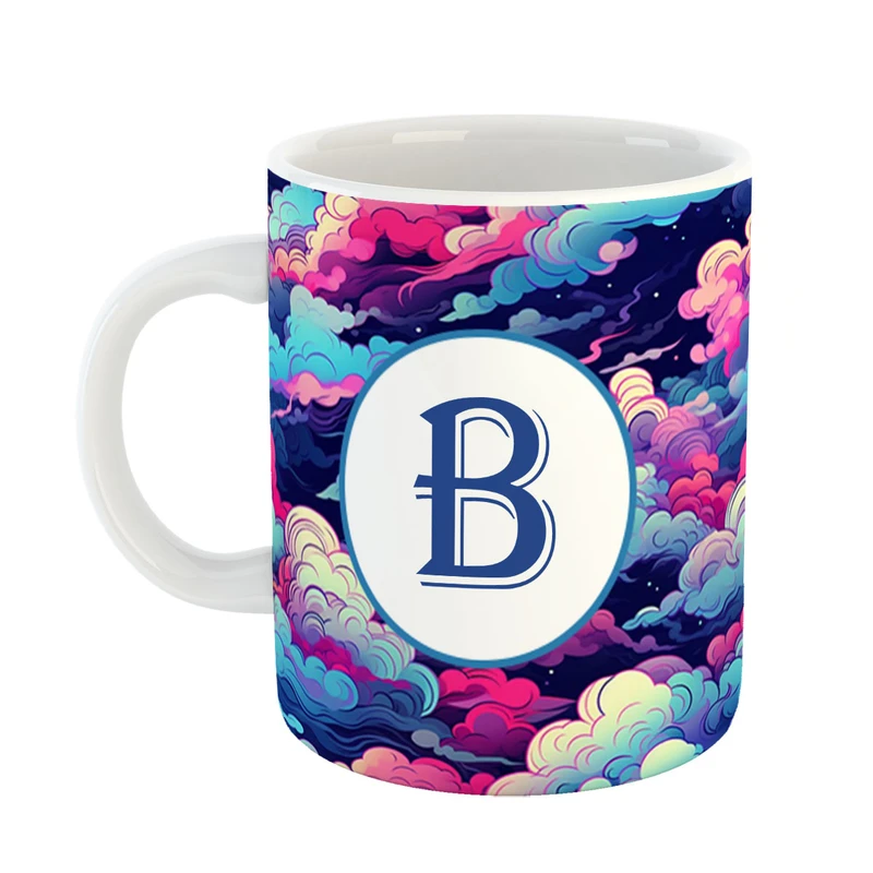 ماگ پاد افرین مدل فانتزی طرح حرف B کد 15