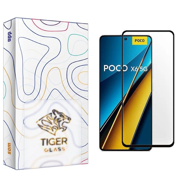 محافظ صفحه نمایش شیشه ای تایگر گلس مدل APL2 FullGlue مناسب برای گوشی موبایل شیائومی poco x6