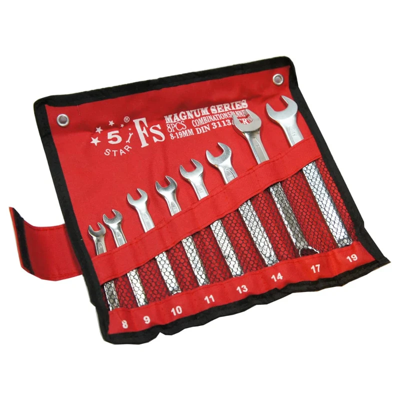 مجموعه 8 عددی آچار یکسر تخت یکسر رینگی فایو استار کد 2