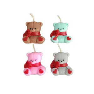 شمع بدون بو مدل خرس PD135 زمان اتمام 15 دقیقه بسته 4 عددی