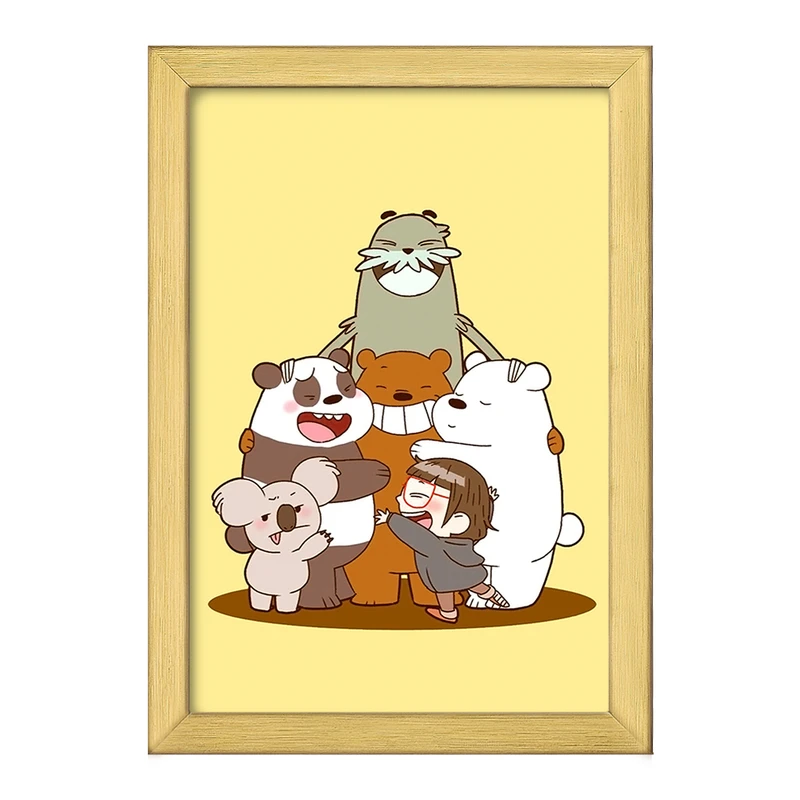 تابلو خندالو طرح انیمیشن سه خرس کله پوک کد 27658