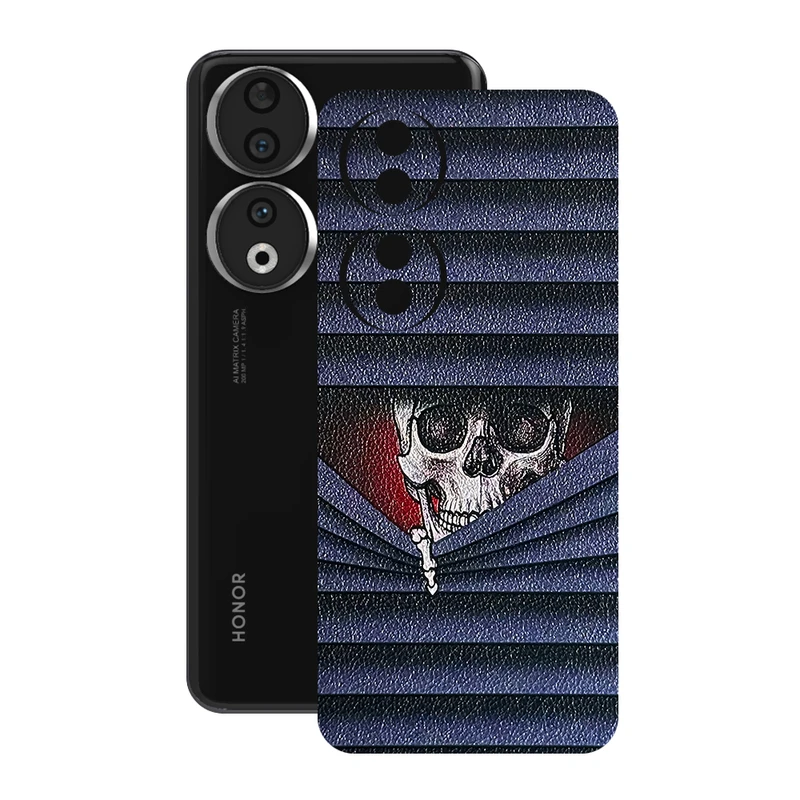 برچسب پوششی ریمکس مدل Leth طرح اسکلت مناسب برای گوشی موبایل آنر 90