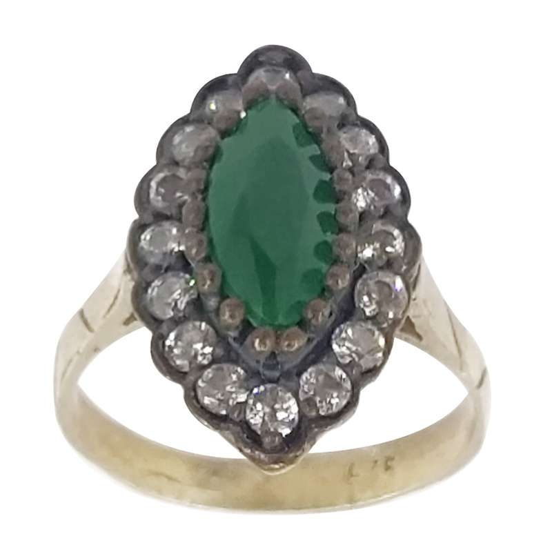 انگشتر نقره زنانه سلین کالا مدل زمرد ce-As114