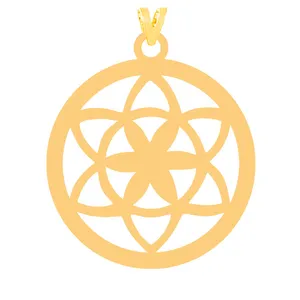 آویز گردنبند طلا 18 عیار زنانه کرابو مدل شکل هندسی کد Kr31627