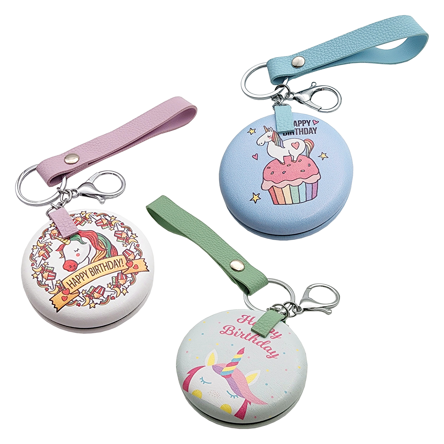 آینه جیبی مدل یونیکورن کد ZJ-MR34-1 مجموعه 3 عددی