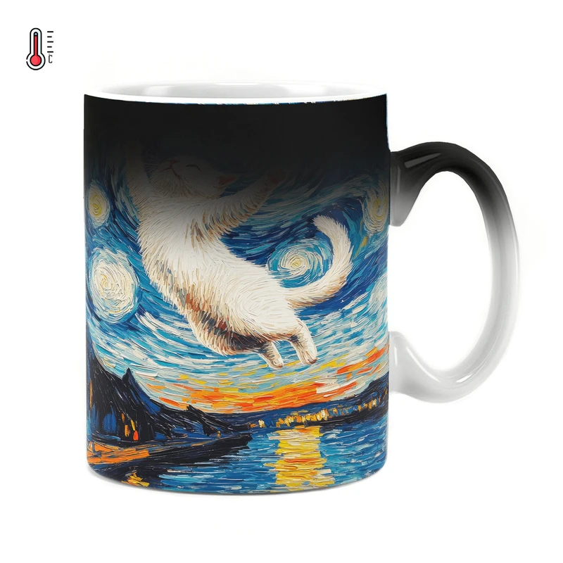 ماگ حرارتی راویتا مدل فانتزی ونگوک -گربه کد 3571