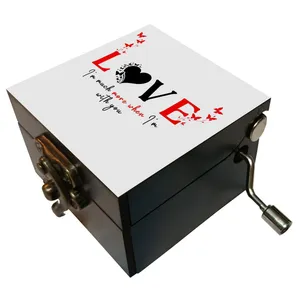 جعبه موزیکال مدل هندلی طرح عشق قلب love کد 2035