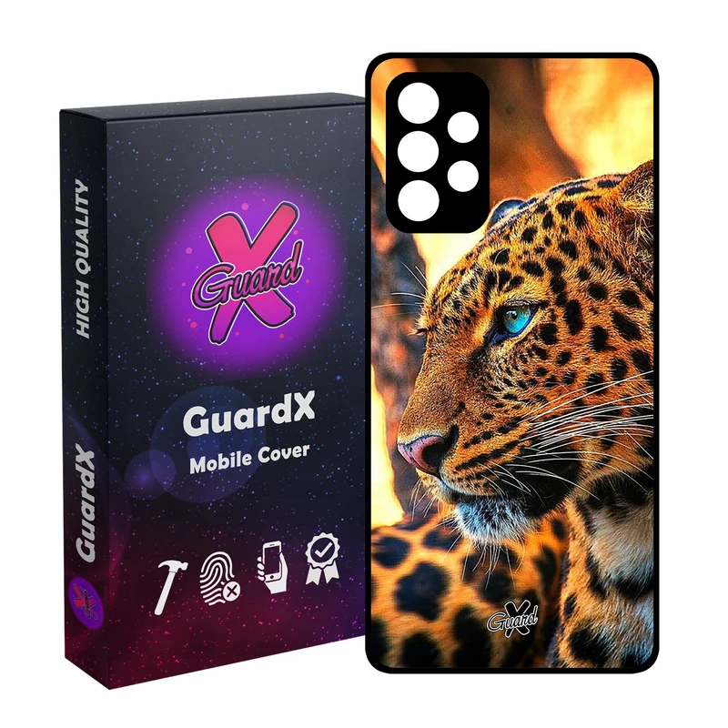 کاور گارد ایکس طرح پلنگ مدل Glass10237 مناسب برای گوشی موبایل سامسونگ Galaxy A32 4G