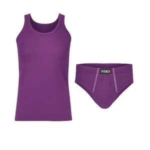 ست شورت و زیرپوش بدون آستین یقه گرد مردانه نیکو کد SL-1954