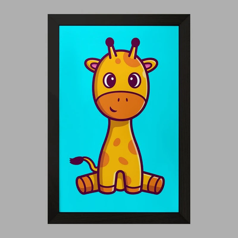 تابلو خندالو مدل حیوانات بامزه زرافه کد 25419