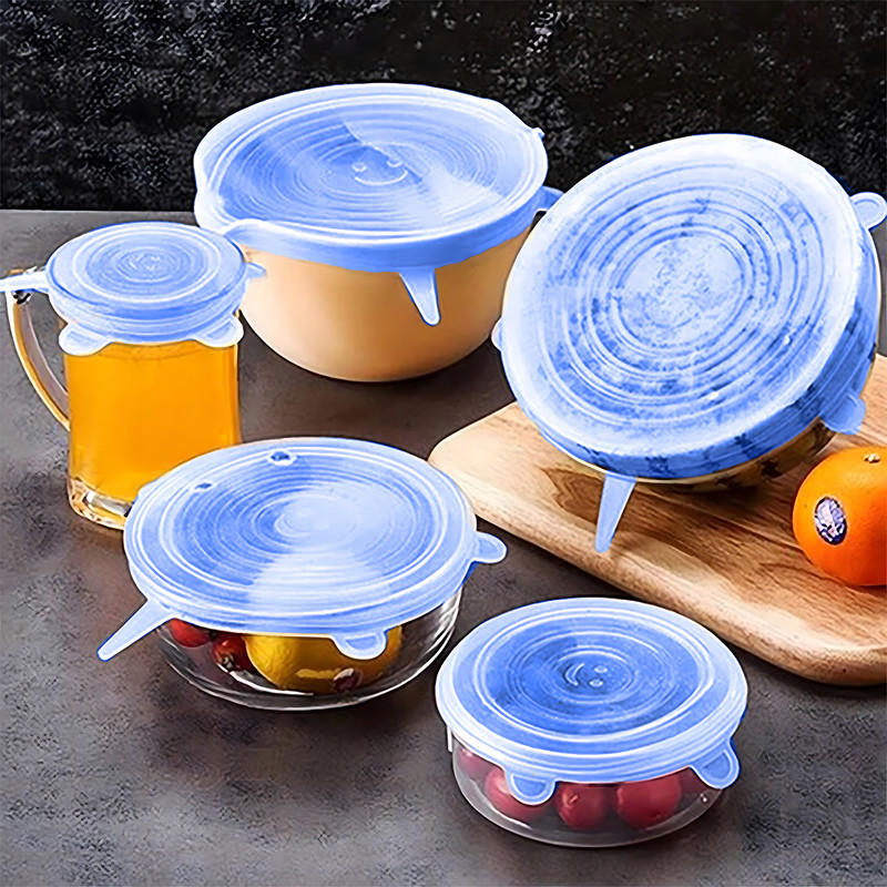درپوش محافظ غذا ظروف نگهدارنده غذا مدل درآسا بسته 6 عددی درپوش محافظ غذا ظروف نگهدارنده غذا مدل درآسا بسته 6 عددی